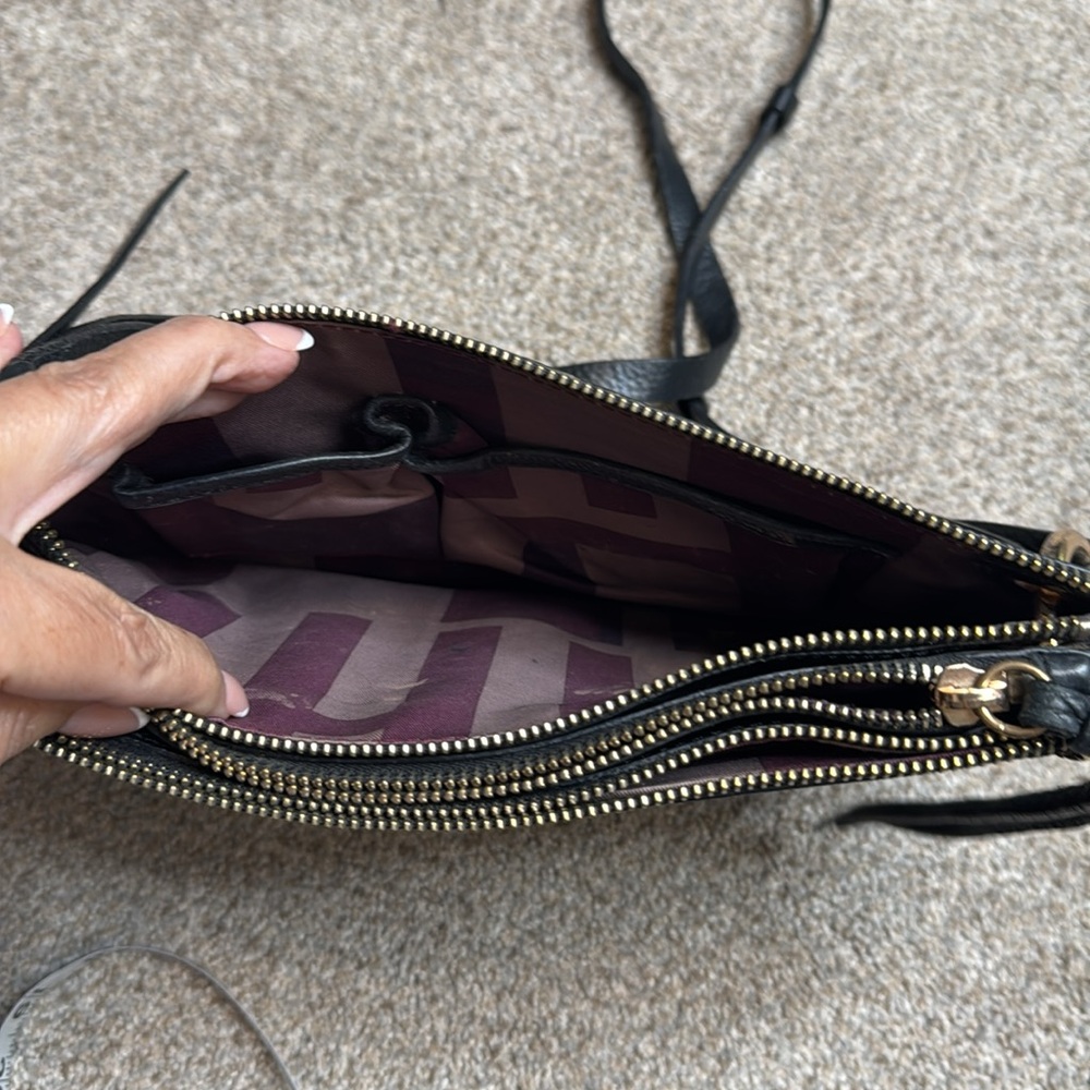 Kooba | Leather Envelope Crossbody Purse in Black - Picture 7 of 16
